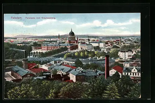 AK Potsdam, Panorama vom Brauhausberg