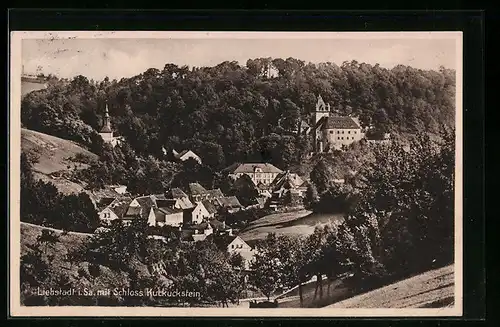 AK Liebstadt i. Sa., Ortsansicht mit Schloss Kuckuckstein