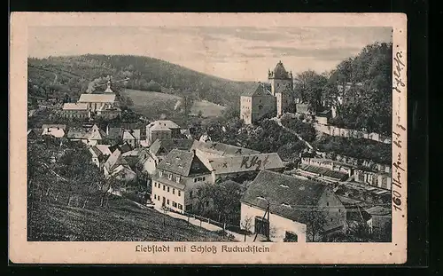 AK Liebstadt, Panorama mit Schloss Kuckuckstein