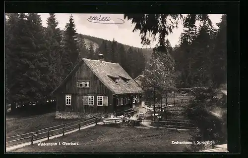 AK Wildemann i. Oberharz, Zechenhaus im Spiegeltal