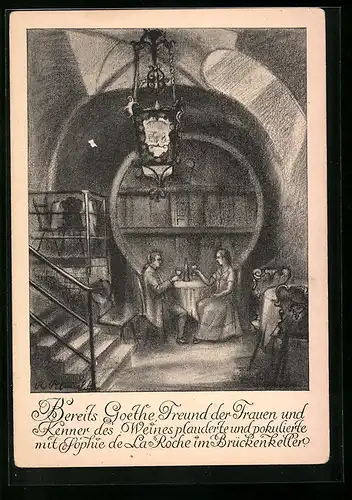 AK Frankfurt /Main, Gasthaus Brückenkeller in der Schützenstrasse 6