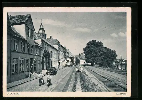 AK Glückstadt, Partie am Hafen