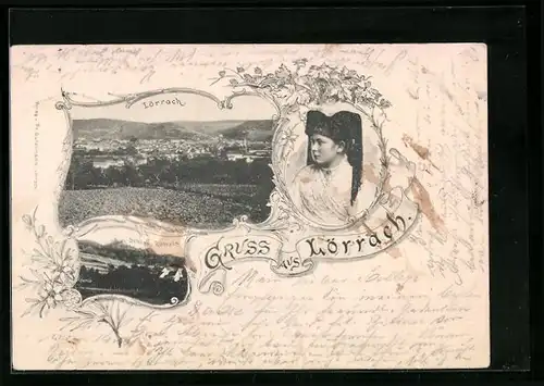 AK Lörrach, Schloss Rötteln, Markgräflerin