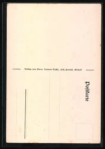 Künstler-AK Einbeck, Partie an der Münsterkirche