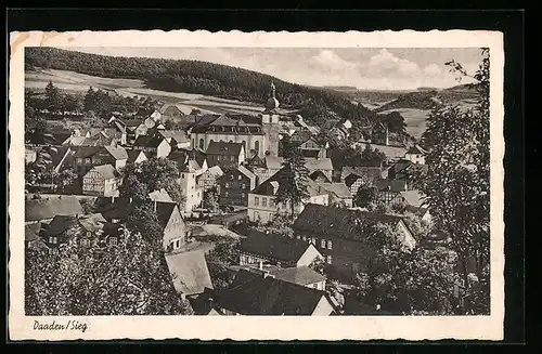 AK Daaden /Sieg, Teilansicht aus der Vogelschau