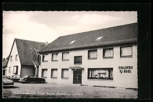 AK Hamburg-Lokstedt, Hotel-Gaststätte Josef Engel, Niendorfer Str. 59