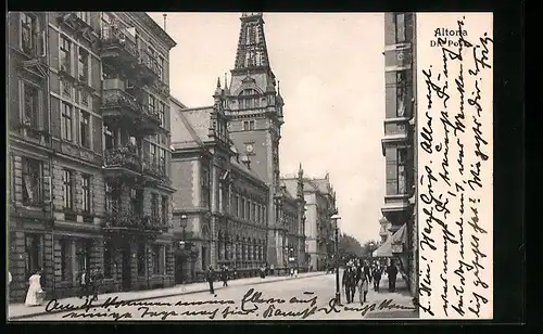 AK Hamburg-Altona, Partie bei der Post