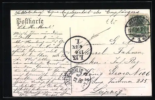 AK Hamburg-Neustadt, Partie am Alster-Pavillon