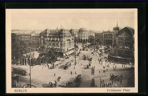 AK Berlin-Tiergarten, Potsdamer Platz aus der Vogelschau