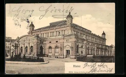 AK Mainz, Blick auf die Stadthalle