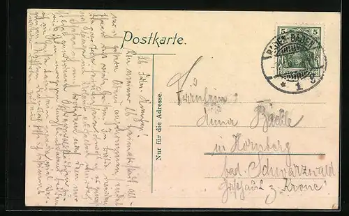 AK Baden-Baden, Ortsansicht aus der Vogelschau