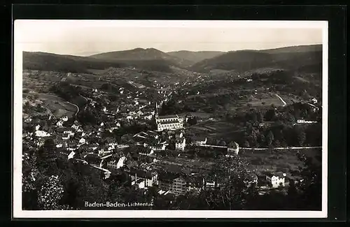 AK Baden-Baden /Lichtental, Ortsansicht vom Flugzeug aus