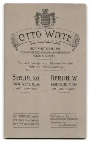 Fotografie Otto Witte, Berlin, Skalitzer Strasse 54, Lächelnde Dame mit Federboa und Lockenfrisur