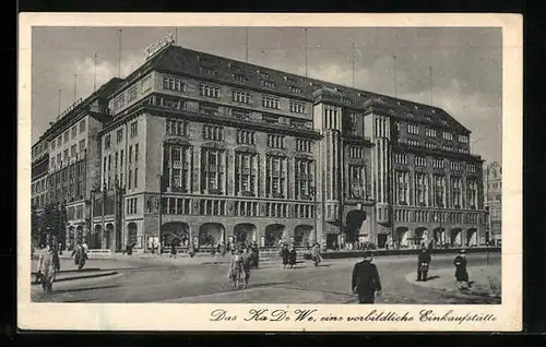 AK Berlin-Charlottenburg, Kaufhaus KaDeWe, Tauentzienstrasse