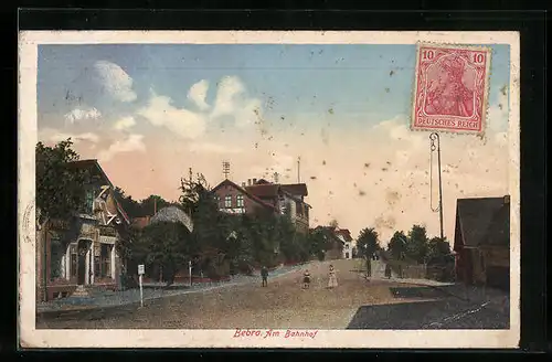 AK Bebra, Strassenpartie am Bahnhof