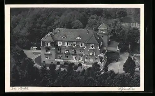 AK Bad Hersfeld, Die Wigbertshöhe aus der Vogelschau