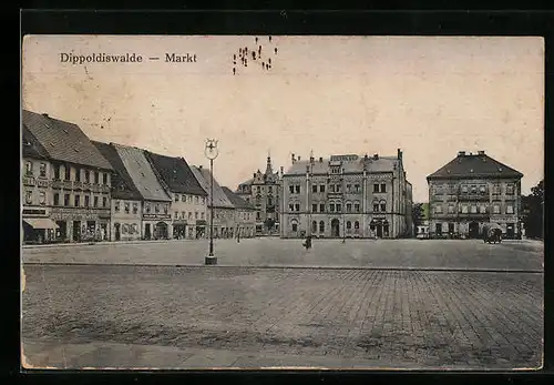 AK Dippoldiswalde, Partie am Markt