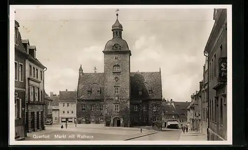 AK Querfurt, Markt mit Rathaus