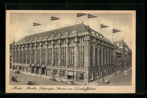 AK Berlin, Kaufhaus Hertie, Leipziger Strasse am Dönhoffplatz