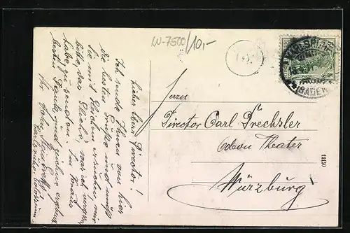 AK Karlsruhe i. B., Marktplatz mit Strassenbahn