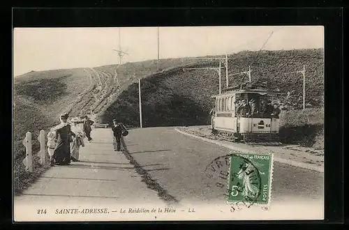 AK Sainte-Adresse, Le Raidillon de la Hève, Strassenbahn