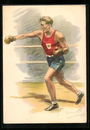 AK Boxer kämpft im Ring