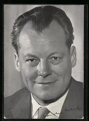 AK Portrait des Bundeskanzlers Willy Brandt