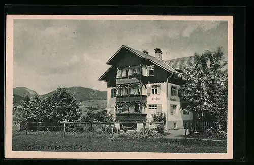 AK Oberstdorf, Blick zum Hotel Alpenglühn