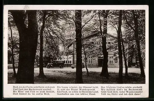 AK Vossloch b. Barmstedt, Hotel Grüner Wald, Inh. Max Eggert