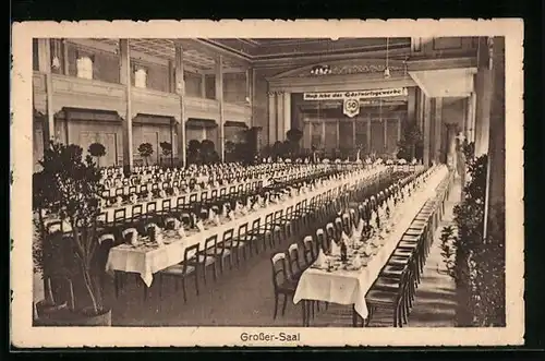 AK Schönebeck /Elbe, Gasthaus Stadtpark, Bes. Friedrich Wahl, Grosser Saal