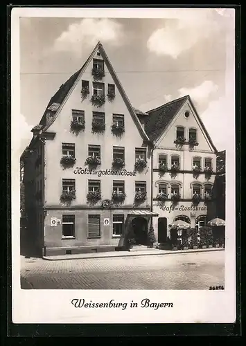 AK Weissenburg in Bayern, Hotel zur goldenen Rose, Bes. Edgar Mitschke