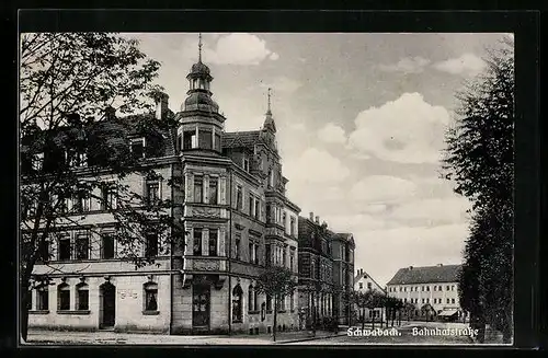 AK Schwabach, Blick in die Bahnhofstrasse