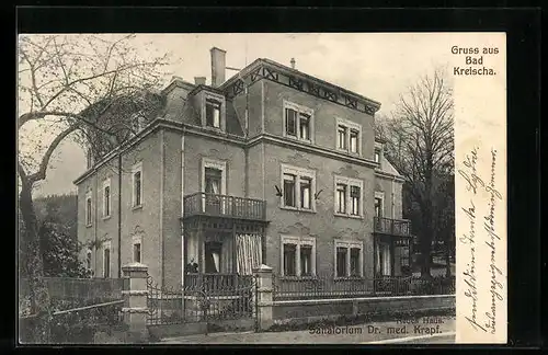 AK Bad Kreischa, Sanatorium Dr. med. Krapf, Neues Haus