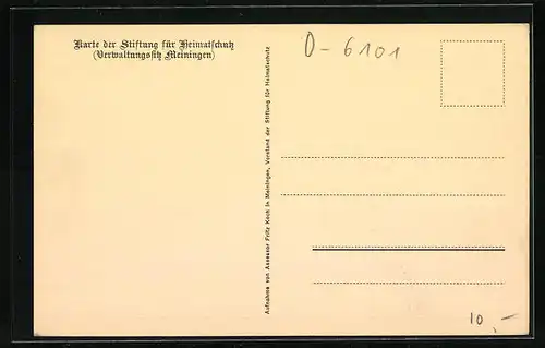 AK Westenfeld bei Meiningen, Grosses Fachwerkhaus mit Vorbau