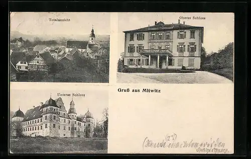 AK Mitwitz, Oberes und Unteres Schloss, Totalansicht