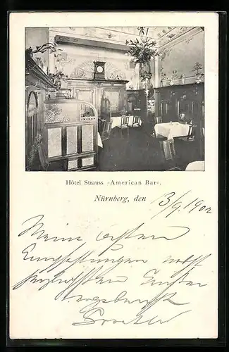 AK Nürnberg, Hotel Strauss, American Bar