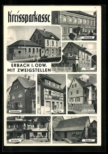 AK Erbach i. Odw., Kreissparkasse, Zweigstellen, Bad König, Höchst