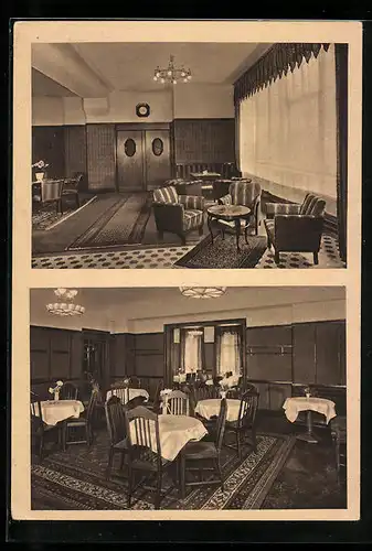 AK Berlin, Christl. Hospiz, Mittelstr. 5-6, Innenansichten