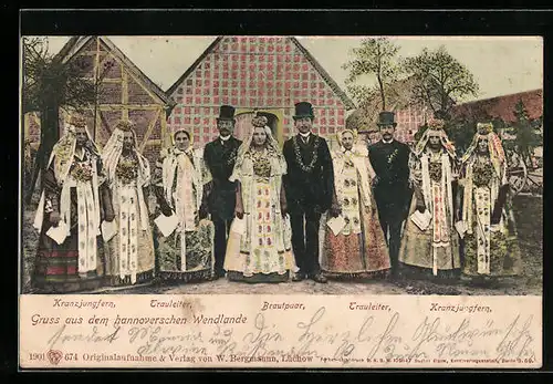AK Nationaltrachten aus dem hannoverschen Wendlande