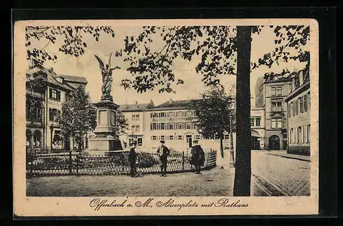 AK Offenbach a. M., Alicenplatz mit Rathaus