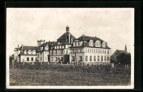 AK St. Ingbert, St. Fidelishaus mit Exerzitienhaus, Studienseminar und Kapuzinerkirche