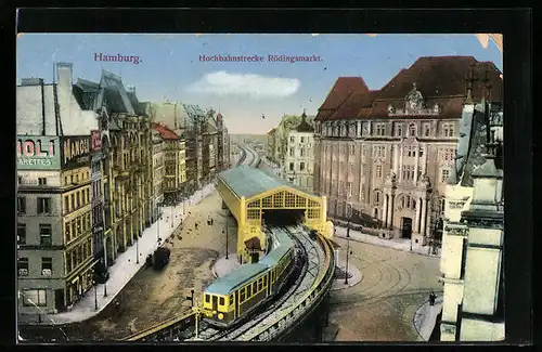 AK Hamburg, Hochbahnstrecke Rödingsmarkt