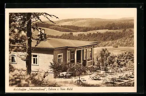 AK Cabarz b. Tabarz, Waldkaffee Schauinsland, Bes. Karl Creutzburg