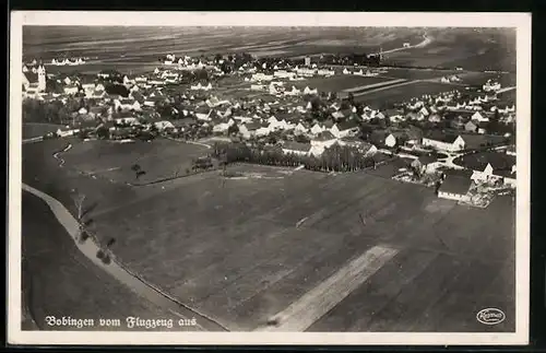 AK Bobingen, Totalansicht vom Flugzeug aus