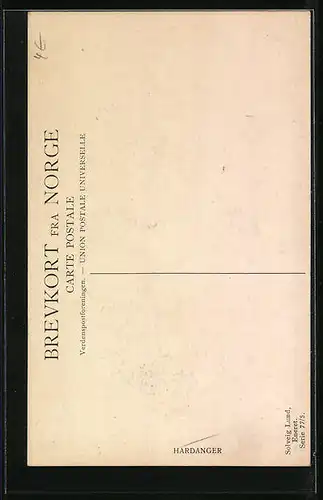 AK Junge Frau mit langen Haaren in norwegischer Tracht