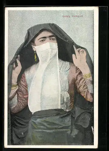 AK Türkische Dame in Tracht