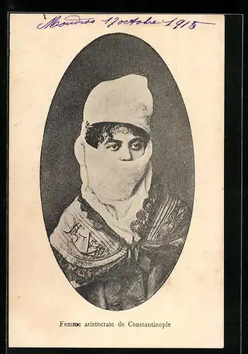 AK Constantinople, Aristokratische türkische Frau