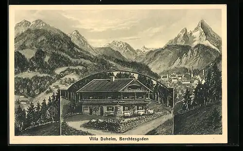 AK Berchtesgaden, Hotel Villa Daheim