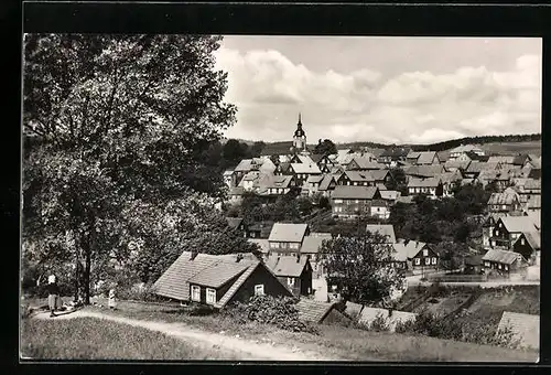 AK Geschwenda /Thür. Wald, Blick auf den Ort