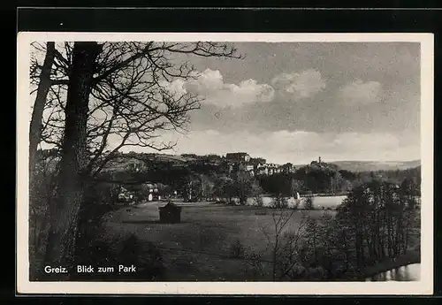AK Greiz, Blick zum Park